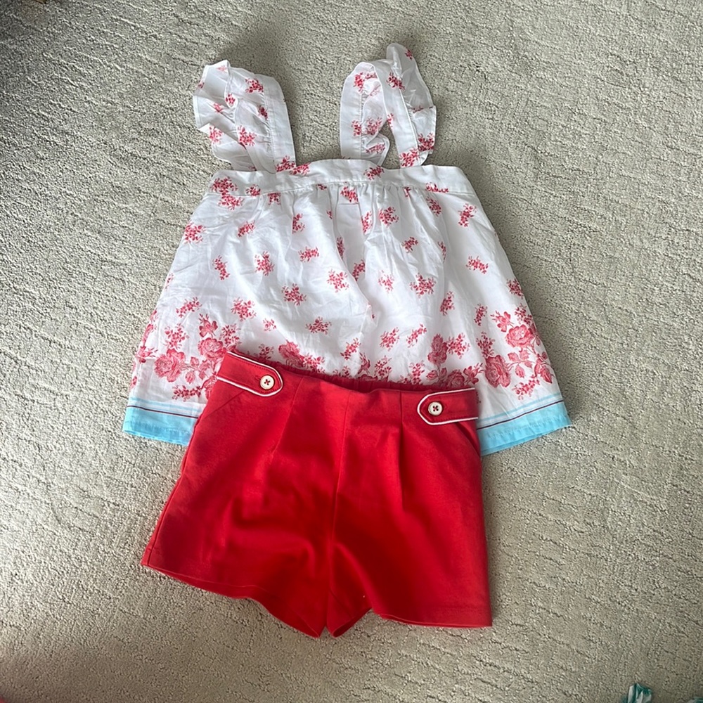 Janie and Jack short and top set. Size 7.